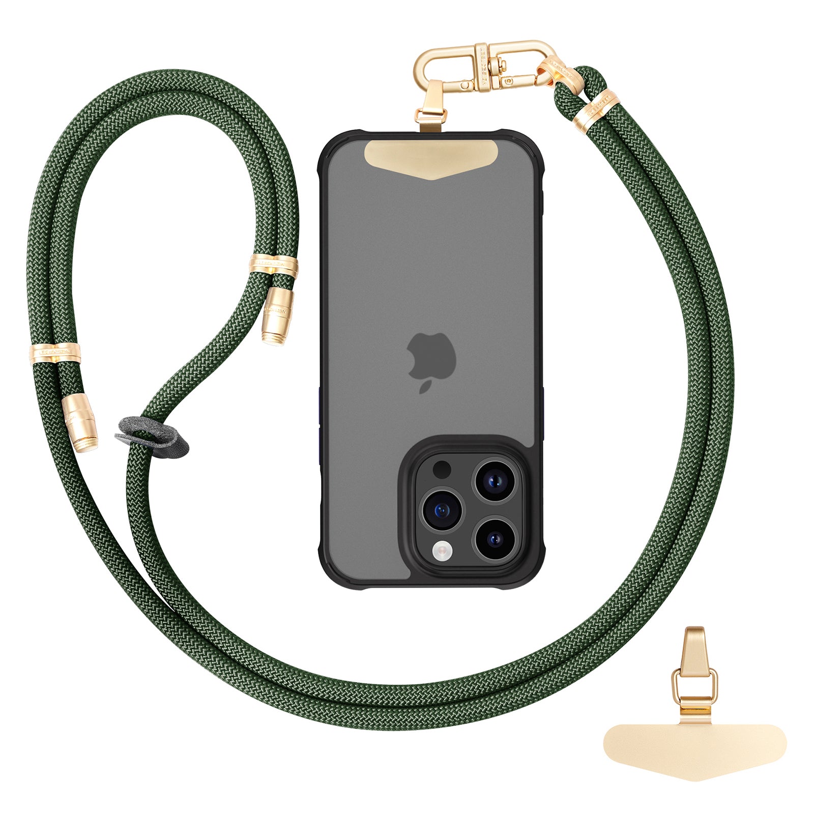 LEEU DESIGN Phone Lanyard 160cm Adjustable Crossbody Cell Phone Neck Strap with Pad LEEU DESIGN Phone Lanyard 160cm Adjustable Crossbody Cell Phone Neck Strap with Pad